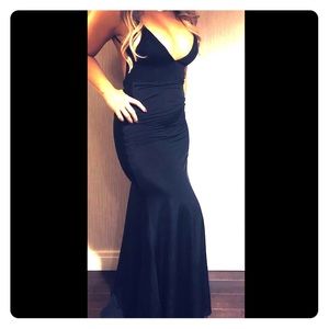 Long black evening gown